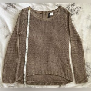 H&M Divided Scoop Neck Knit Sweater - Brown - Size 2